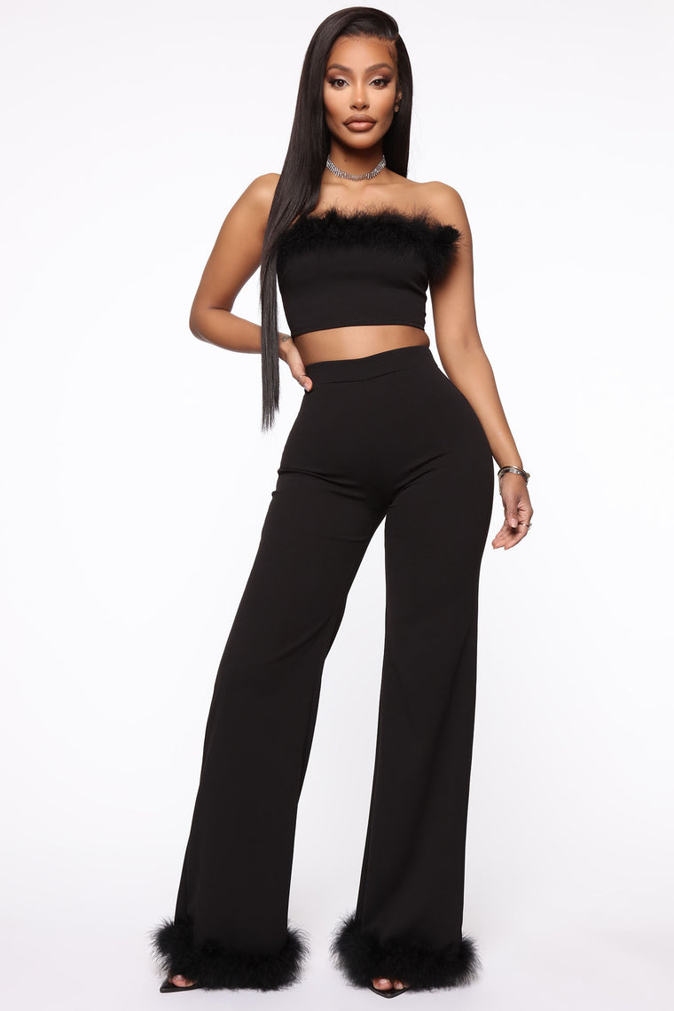 2 piece black pants set