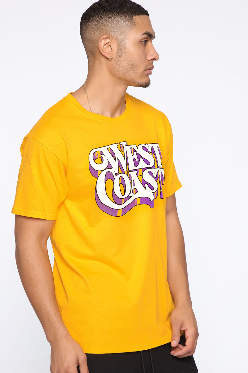 Best Coast Is The West Coast Short Sleeve Tee - Gold/combo | Fashion ...