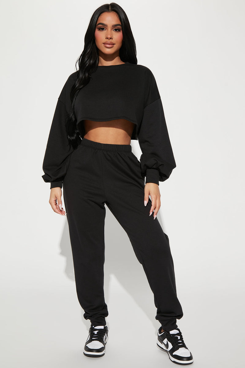 Keep Thriving Jogger Set - Black | Fashion Nova, Matching Sets ...