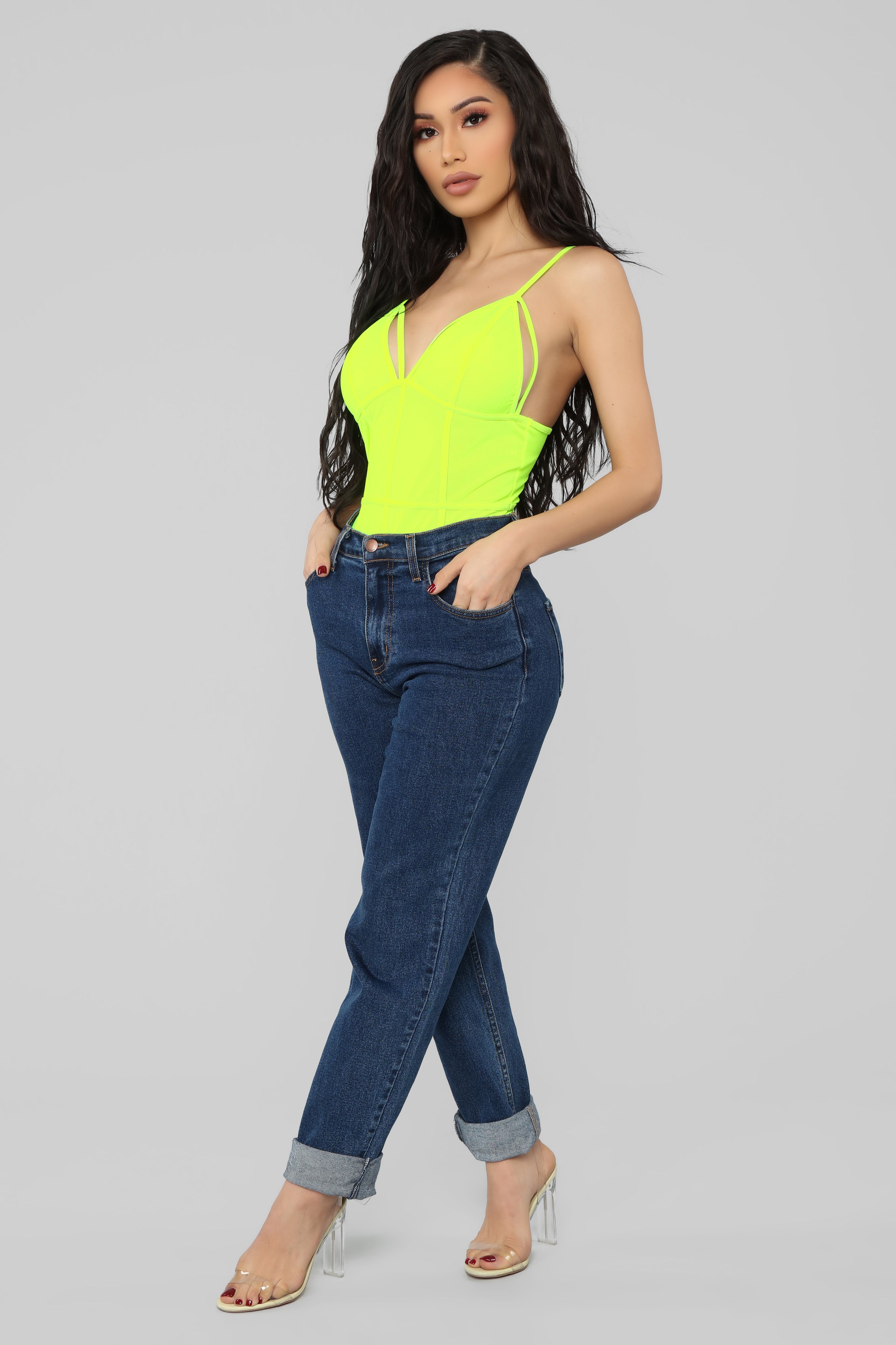 Minimalistic Bodysuit - Neon Yellow – Fashion Nova