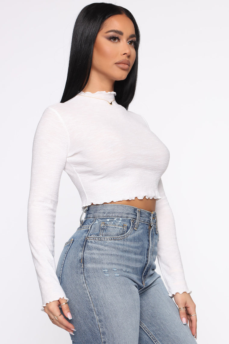 Very Grateful Top - Ivory - Knit Tops - Fashion Nova