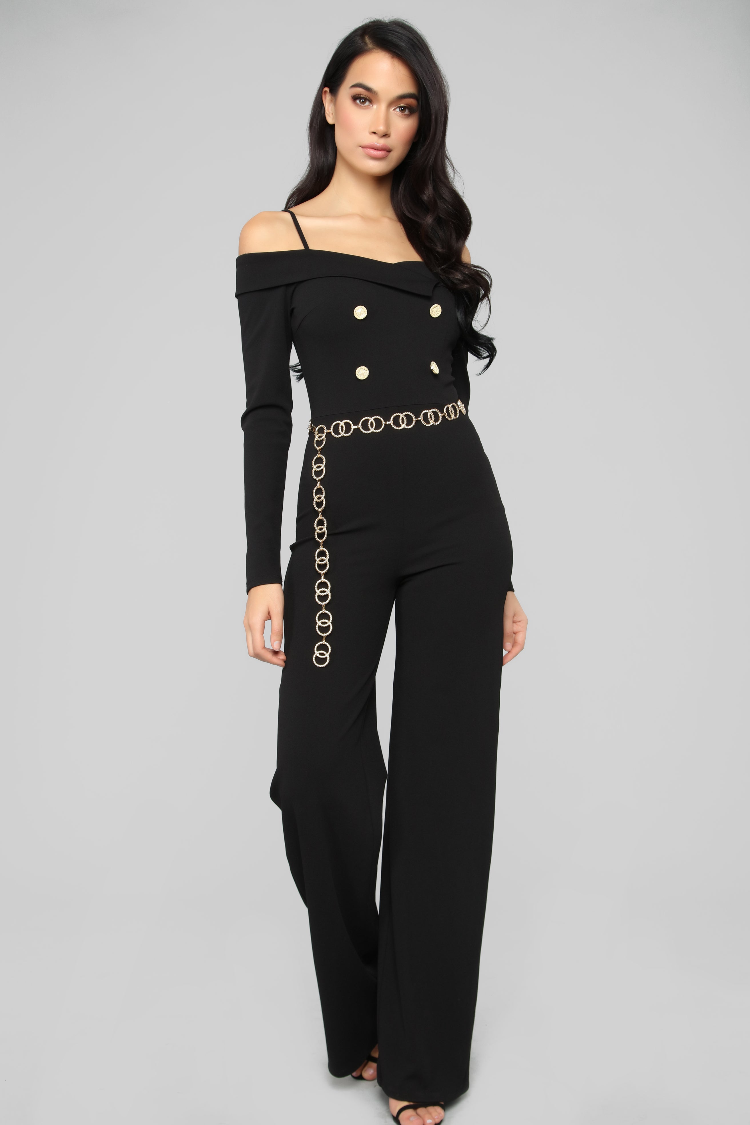 womens tuxedo jumpsuit long sleeve