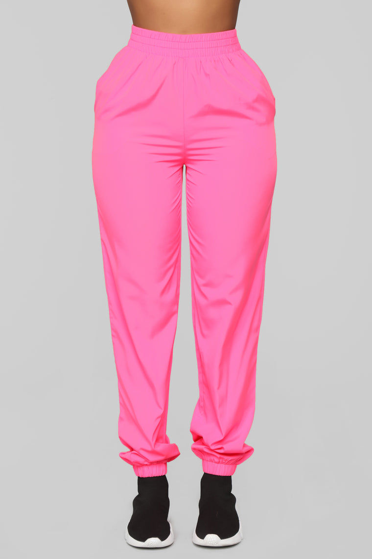 hot pink jogger pants