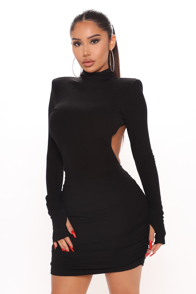 Zaylee Backless Mini Dress - Black | Fashion Nova, Dresses | Fashion Nova