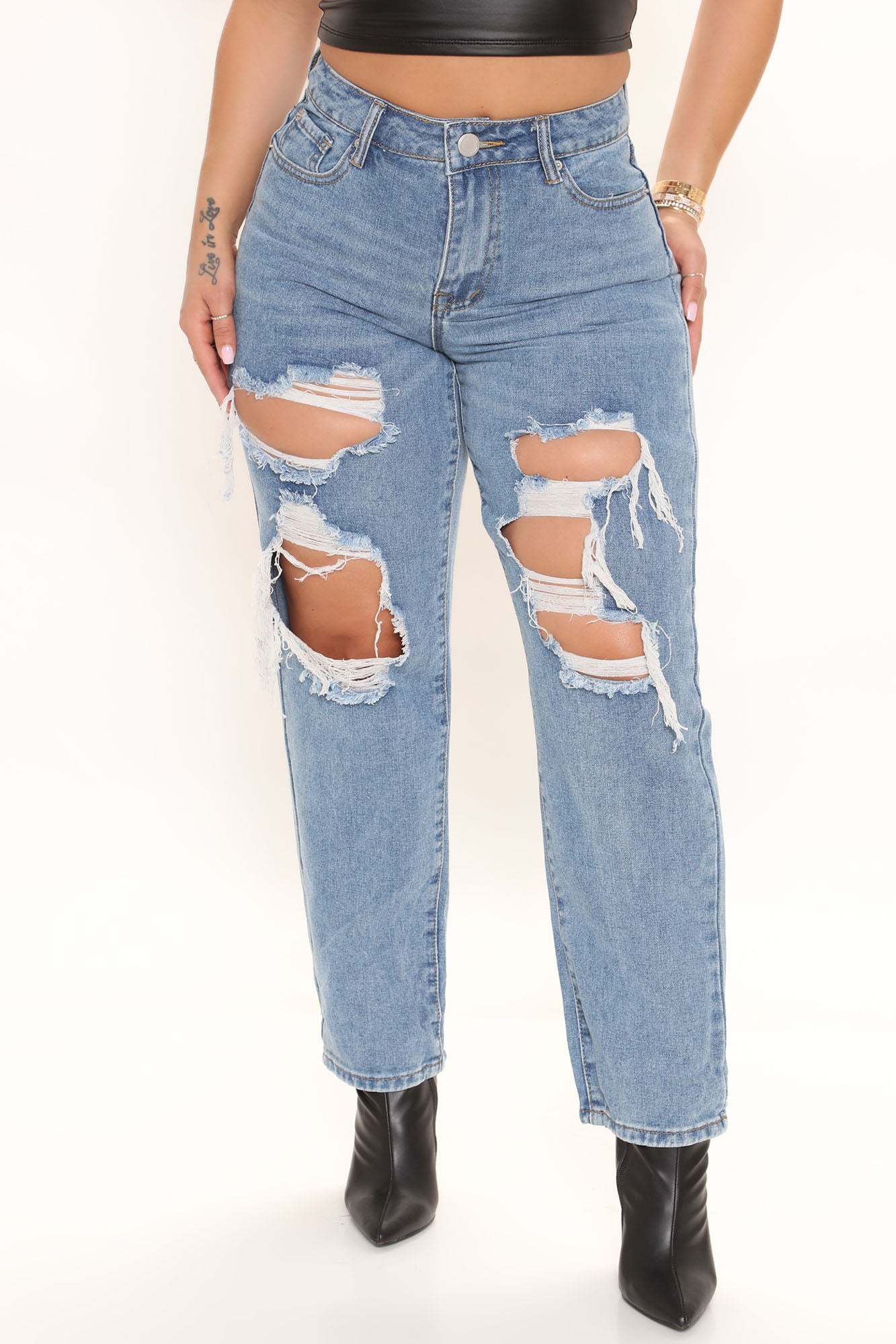 Smurfs Medium Ripped Wash Sailor Jeans