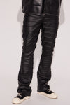 Extra Levels Faux Leather Slim Stacked Flared Pants - Black