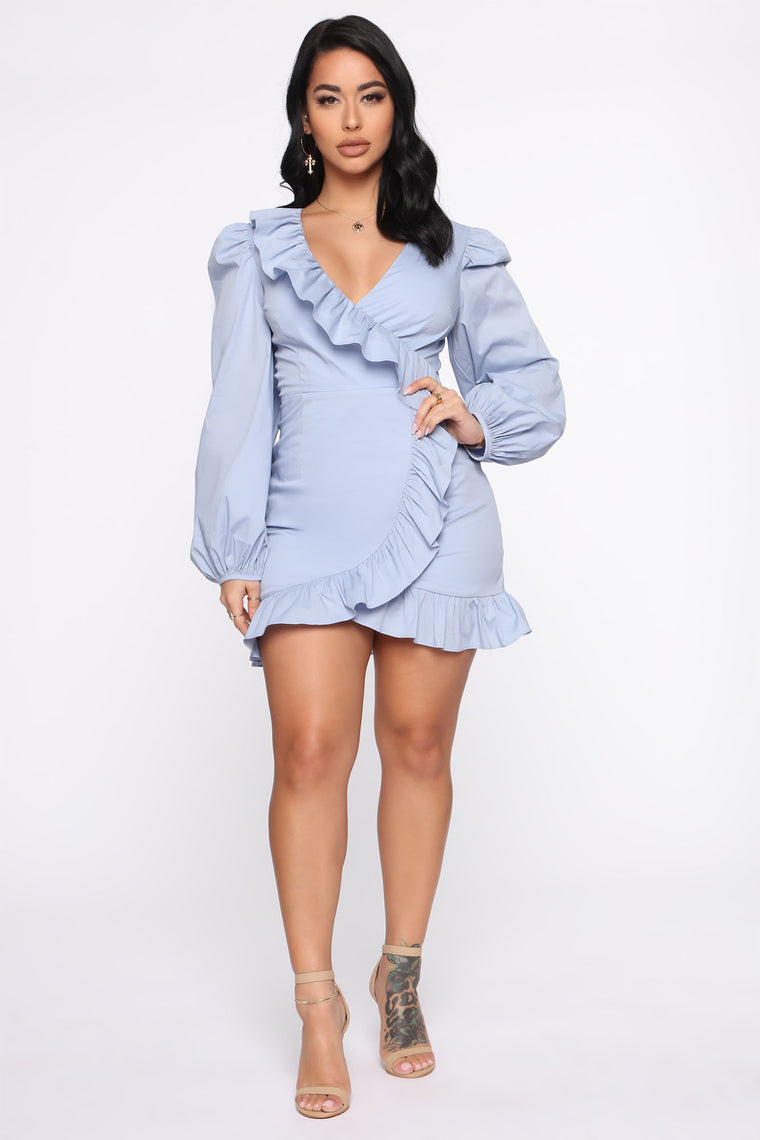 baby blue dress mini