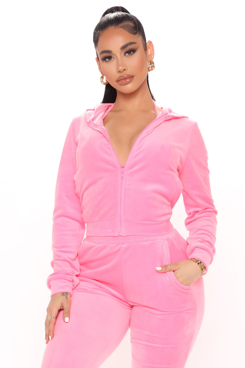 Make It Fashion Velour Jogger Set - Hot Pink | Fashion Nova, Matching ...
