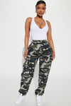 Cadet Kim Oversized Camo Pants - Navy/combo