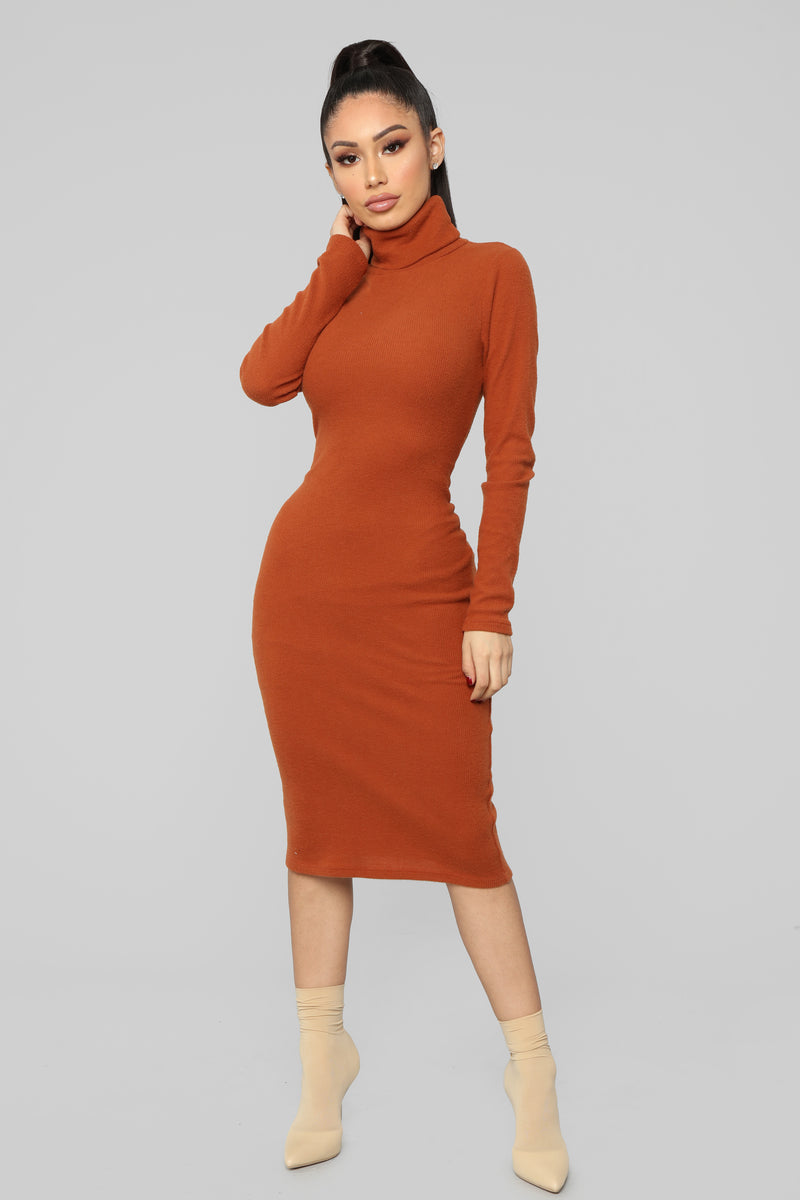 Can't Choose Sweater Midi Dress - Cognac | Fashion Nova, Dresses ...