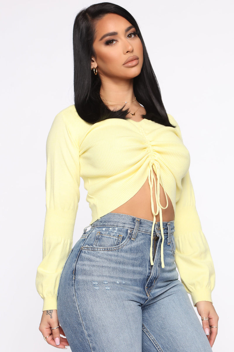 Meet You In The Middle Sweater - Yellow | Fashion Nova, Sweaters ...