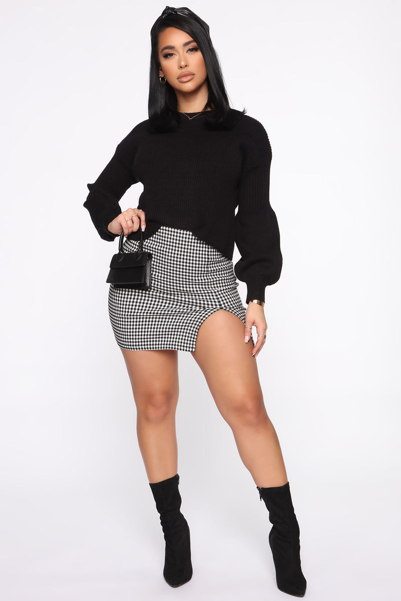 Meaghan Crew Neck Sweater - Black | Fashion Nova, Sweaters | Fashion Nova