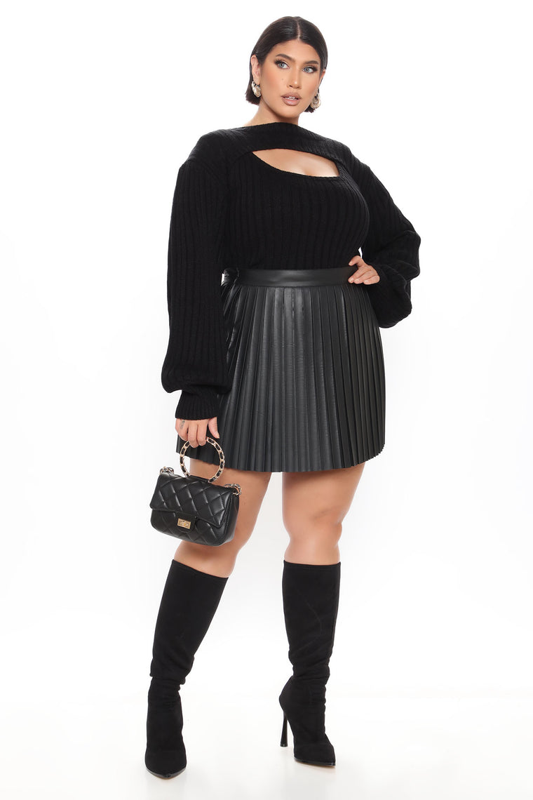 On Repeat Pleated Mini Skirt - Black, Skirts | Fashion Nova