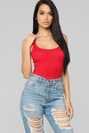 Zoey Racer Back Tank - Red