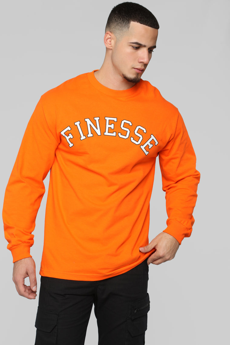 finesse orange sweatshirt