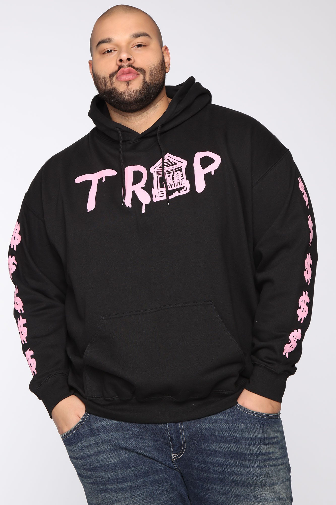 pink trap hoodie