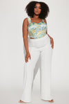 Tall Victoria High Waisted Dress Pants - White