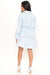 Library Dates Shirt Dress - Light Blue