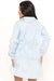 Library Dates Shirt Dress - Light Blue