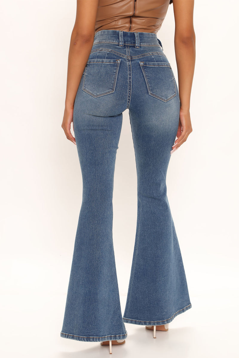 Check Out The Booty Lifting Flare Jeans - Medium Blue Wash | Fashion ...