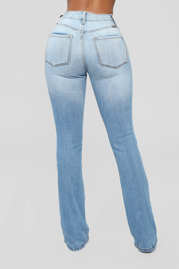 Gonna Throw Down Flare Jeans - Medium Blue Wash, Jeans | Fashion Nova