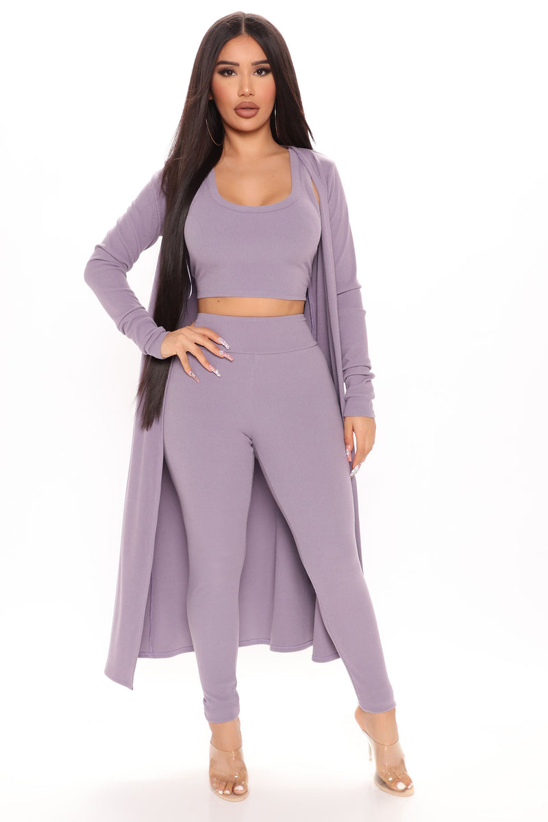 purple dress and leggings set