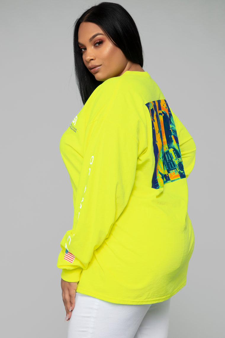 Out Of This World LS Top - Lime, Graphic Tees | Fashion Nova