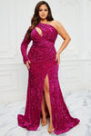 Gems Sequin Maxi Dress - Magenta