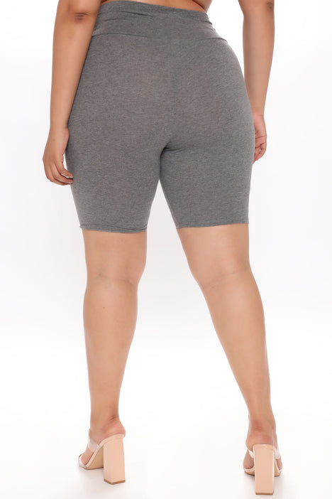 grey biker shorts fashion nova