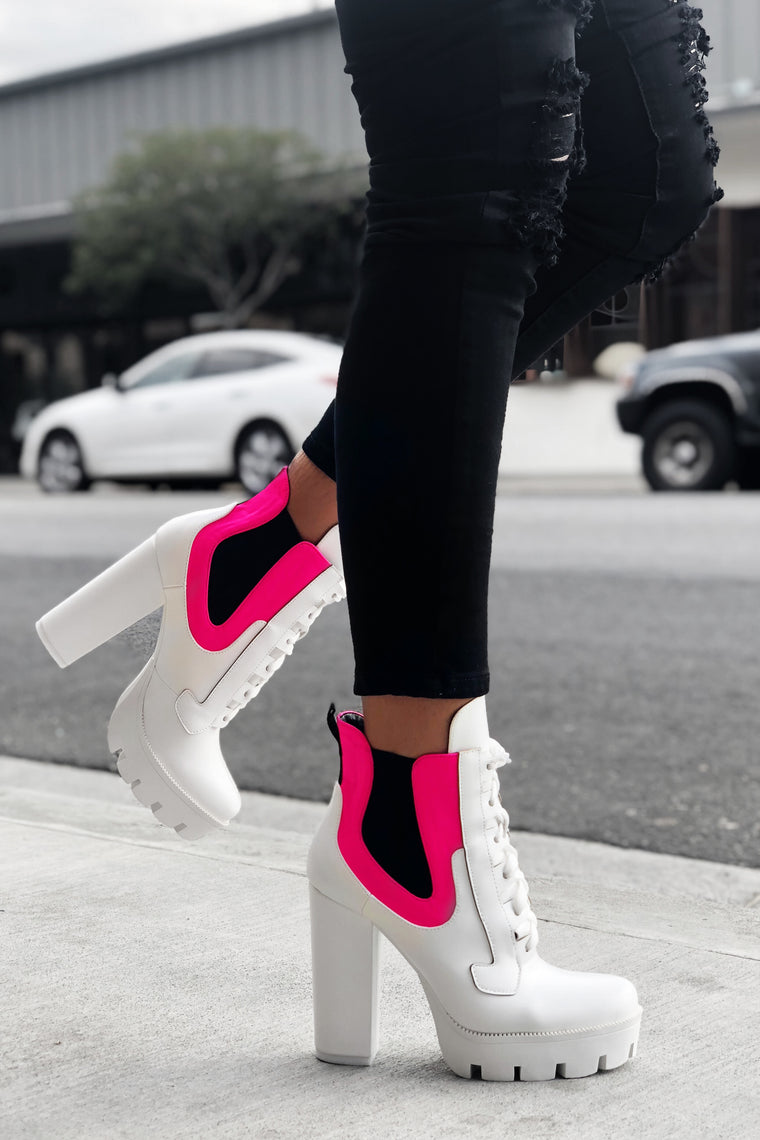 fashion nova white booties