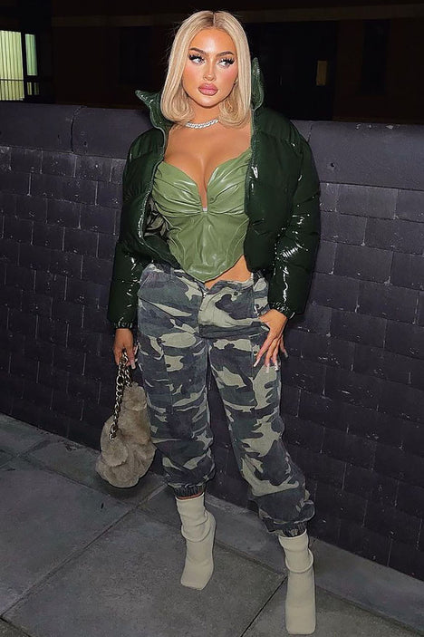 Camouflage outfits for womens military camouflage street fashion cargo  pants casual wear crop top  Army Pants Outfit  Camo Pants cargo pants  Crop top