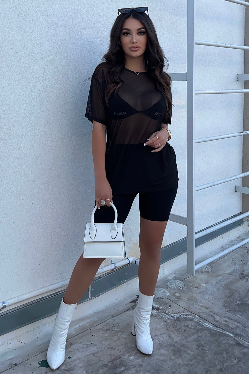 Clear Signs Biker Short Set - Black | Fashion Nova, Matching Sets ...