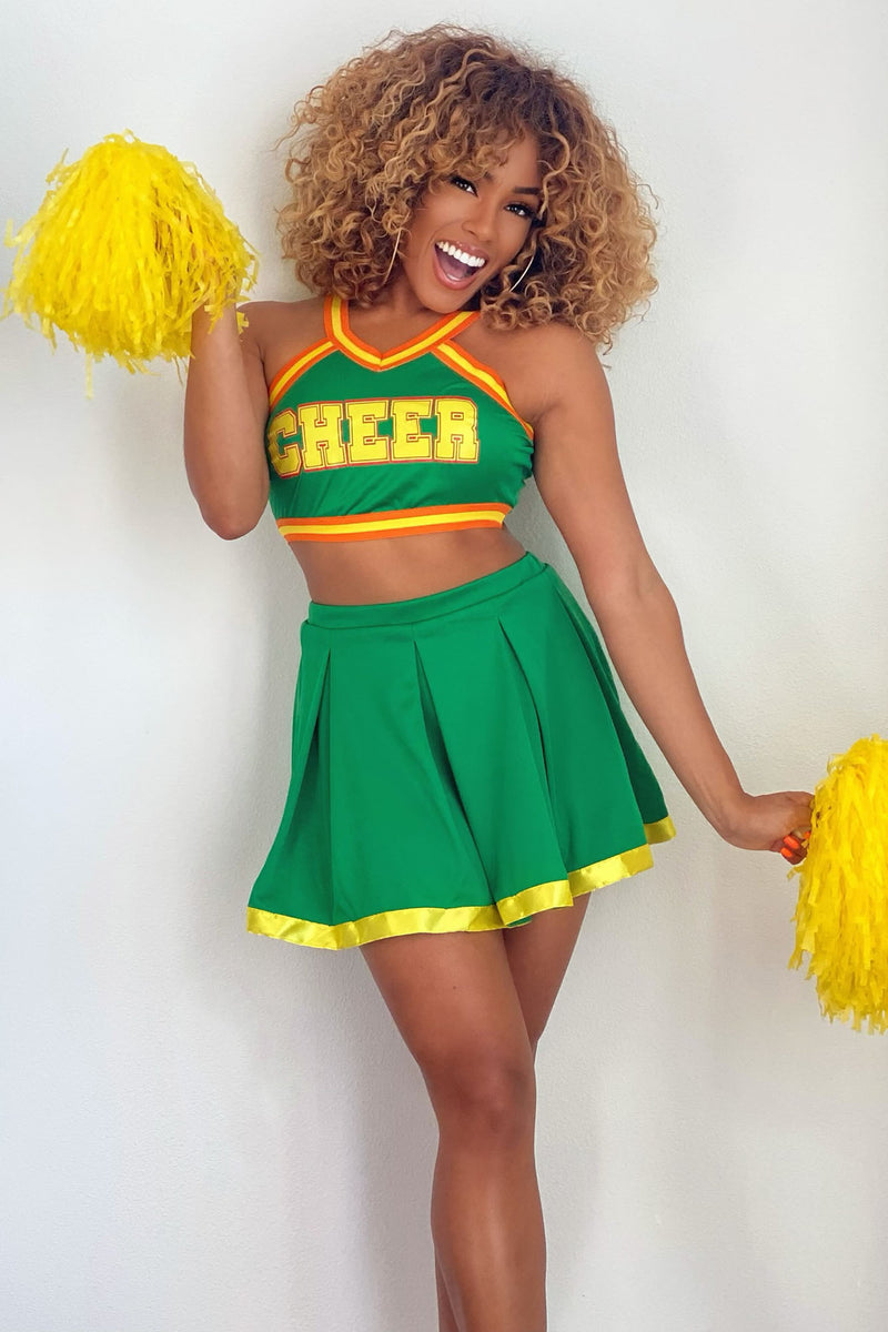 Clover High Cheerleader 4 Piece Costume Set - Green/combo | Fashion Nova,  Womens Costumes | Fashion Nova