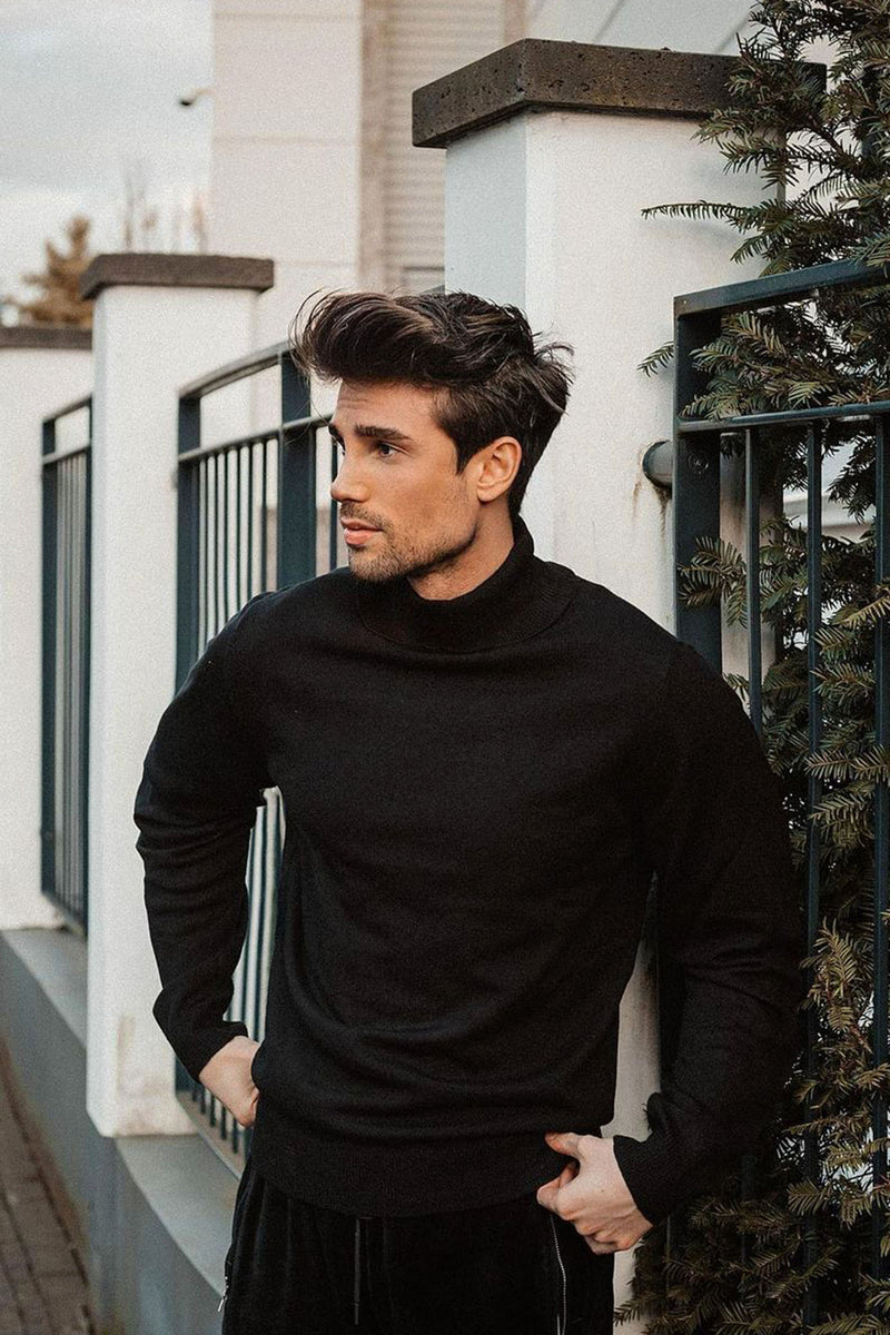 DeAngelo Turtleneck Sweater - Black | Fashion Nova, Mens Sweaters ...