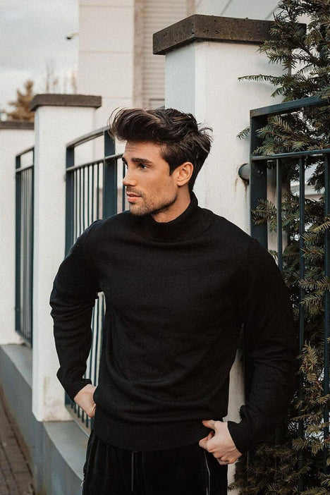 Deangelo Turtleneck Sweater - Black | Fashion Nova, Mens Sweaters | Fashion  Nova
