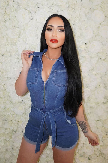 denim jumpsuit fashion nova