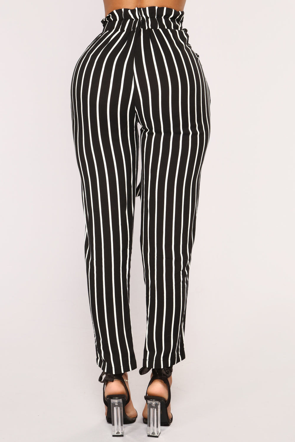 Jacklyn Stripe Pants - Black/White