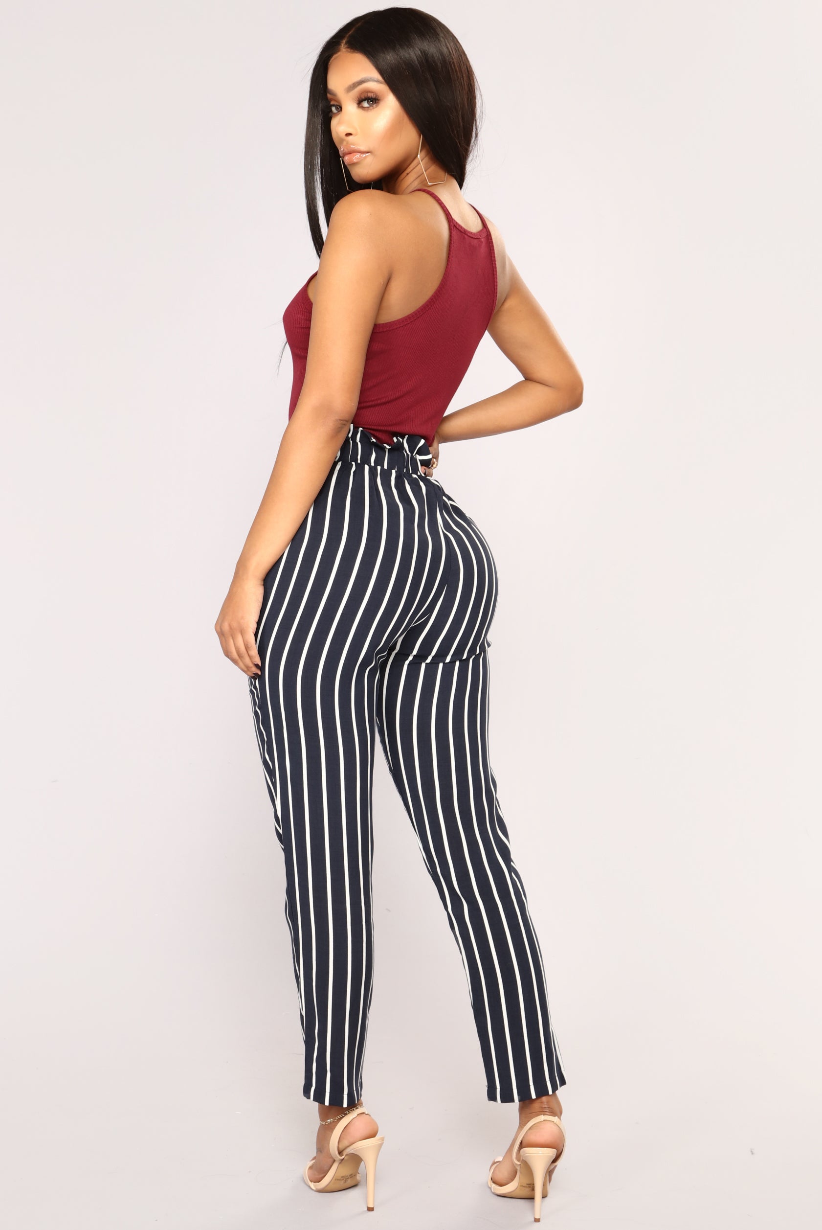 striped pants fashion nova