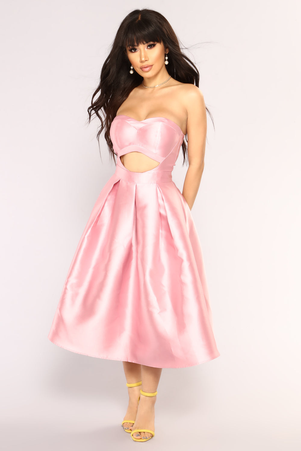 Prom Queen Flare Dress - Blush