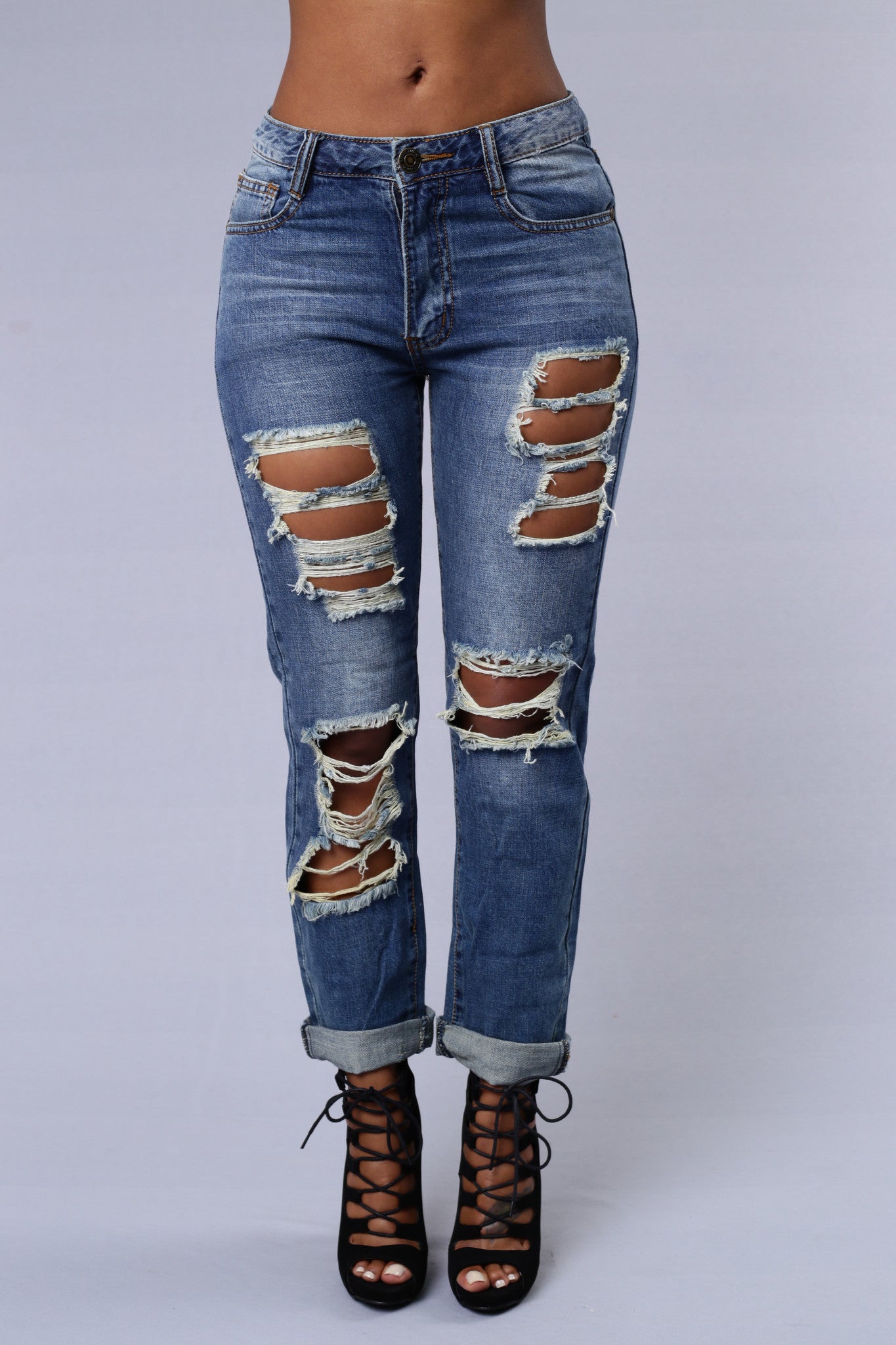 Luke Boyfriend Jeans - Medium Wash