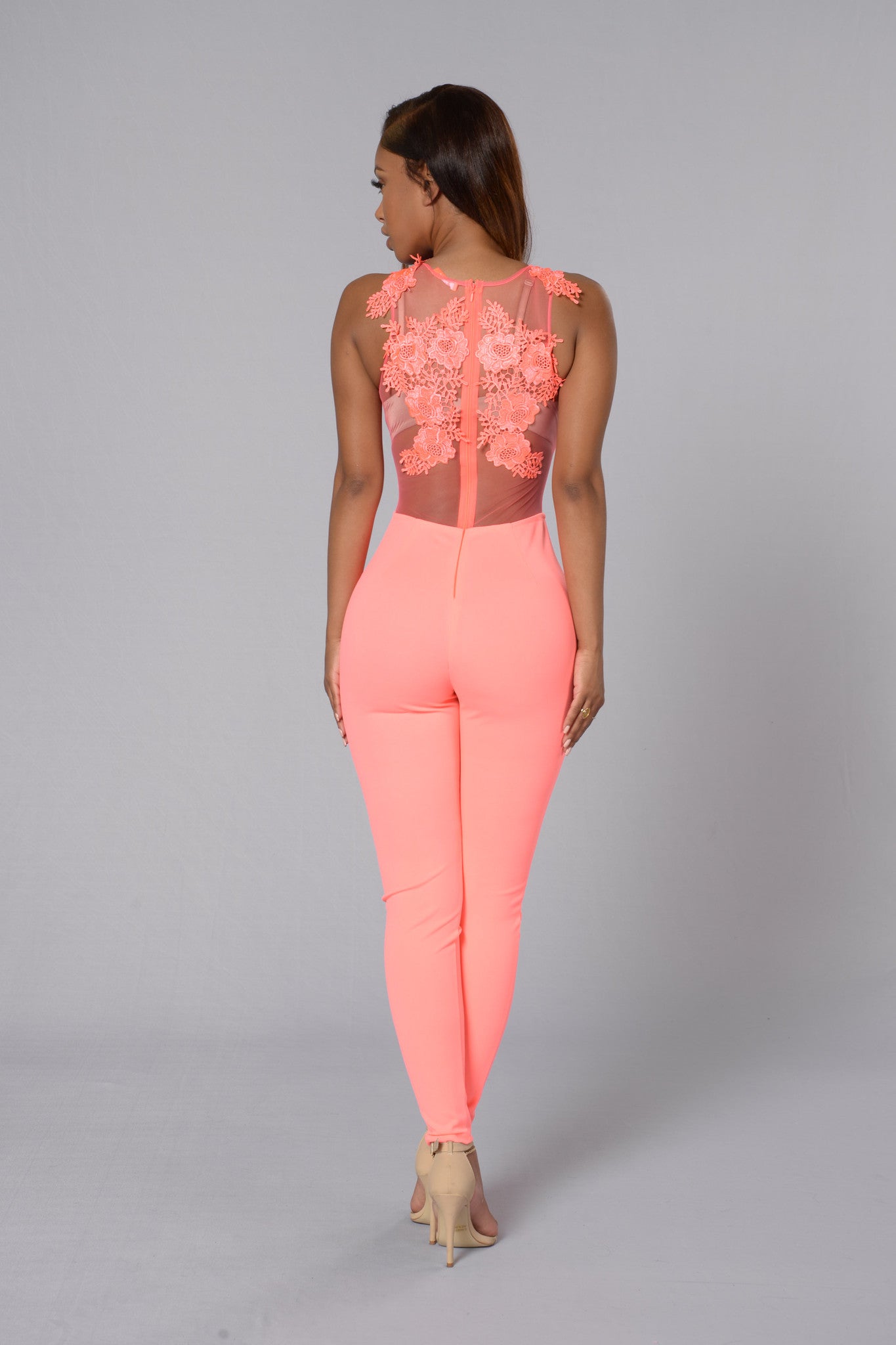 coral pink jumpsuit