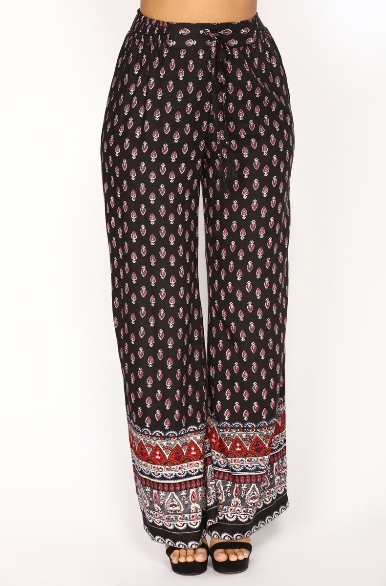 Jenna Woven Pants - Black Multi | Fashion Nova, Pants | Fashion Nova