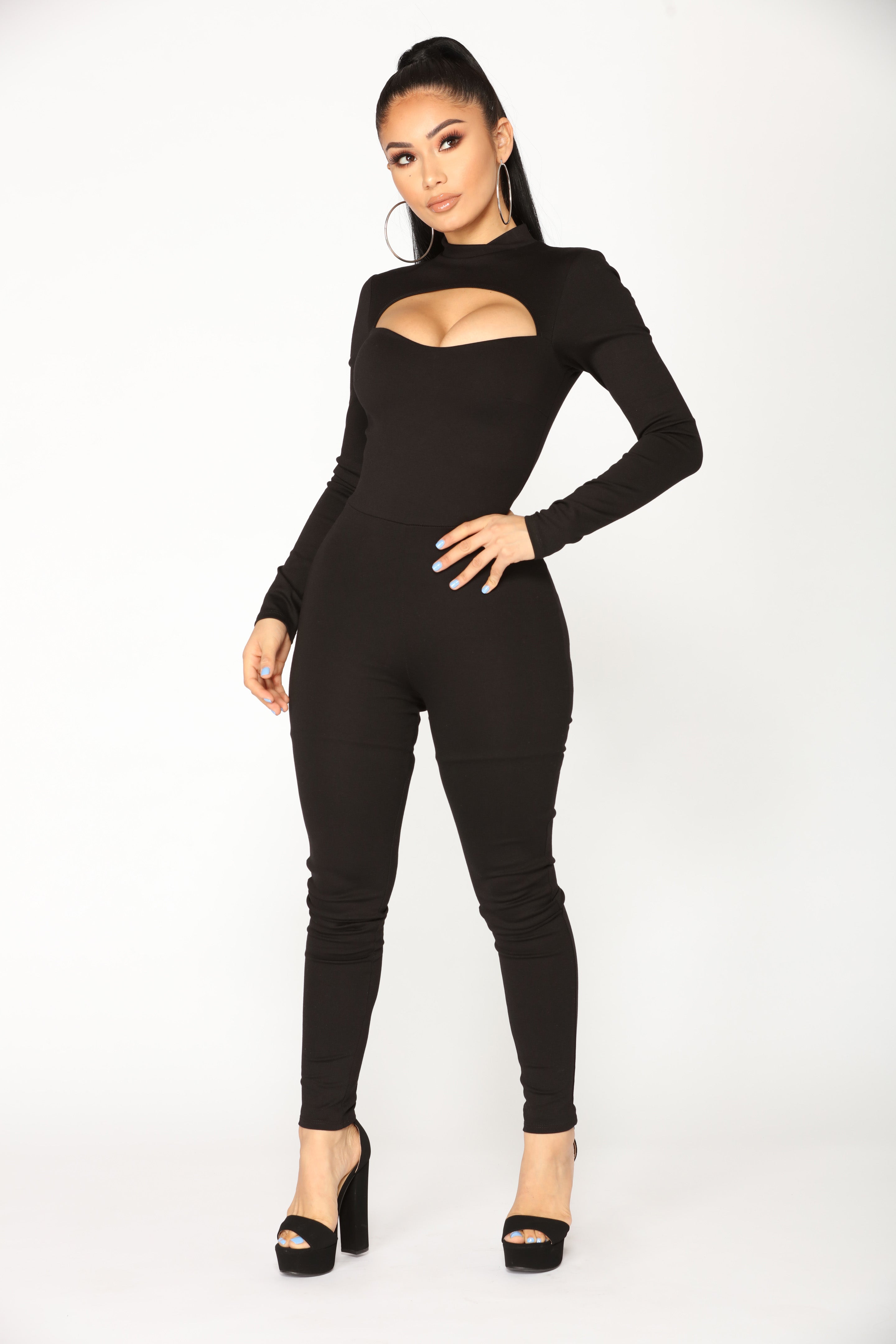 fashion nova jumpsuits black
