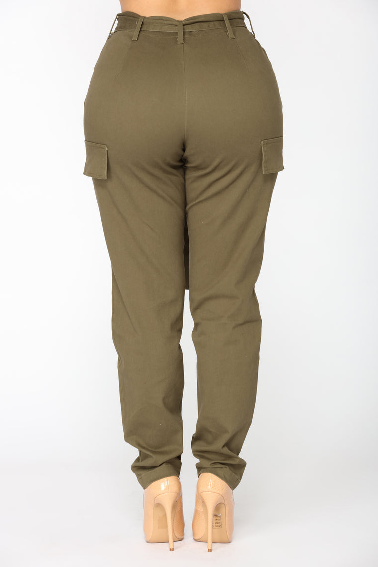 Hailey Cargo Pants- Olive