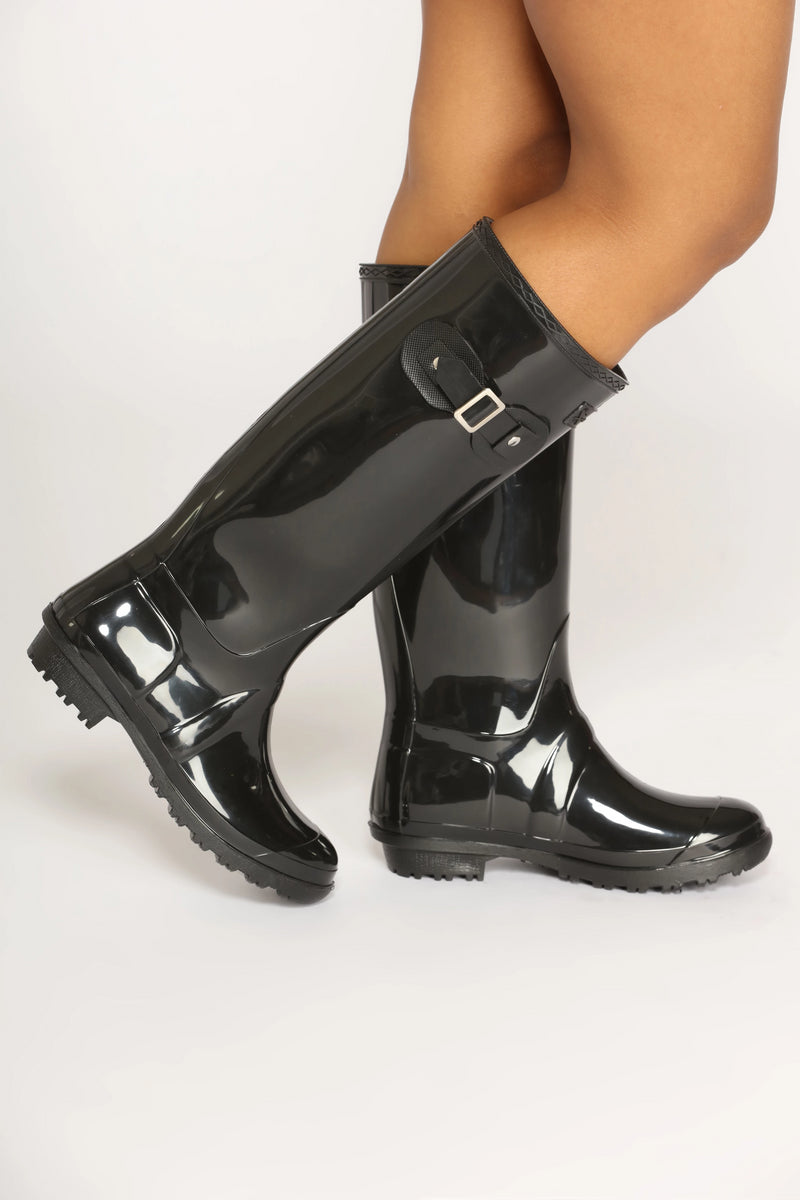 Don't Rain On Me Boots - Black, Shoes 