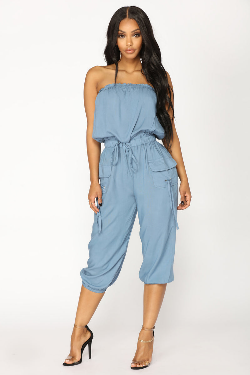 Fragile Cargo Jumpsuit - Denim | Fashion Nova, Jumpsuits | Fashion Nova