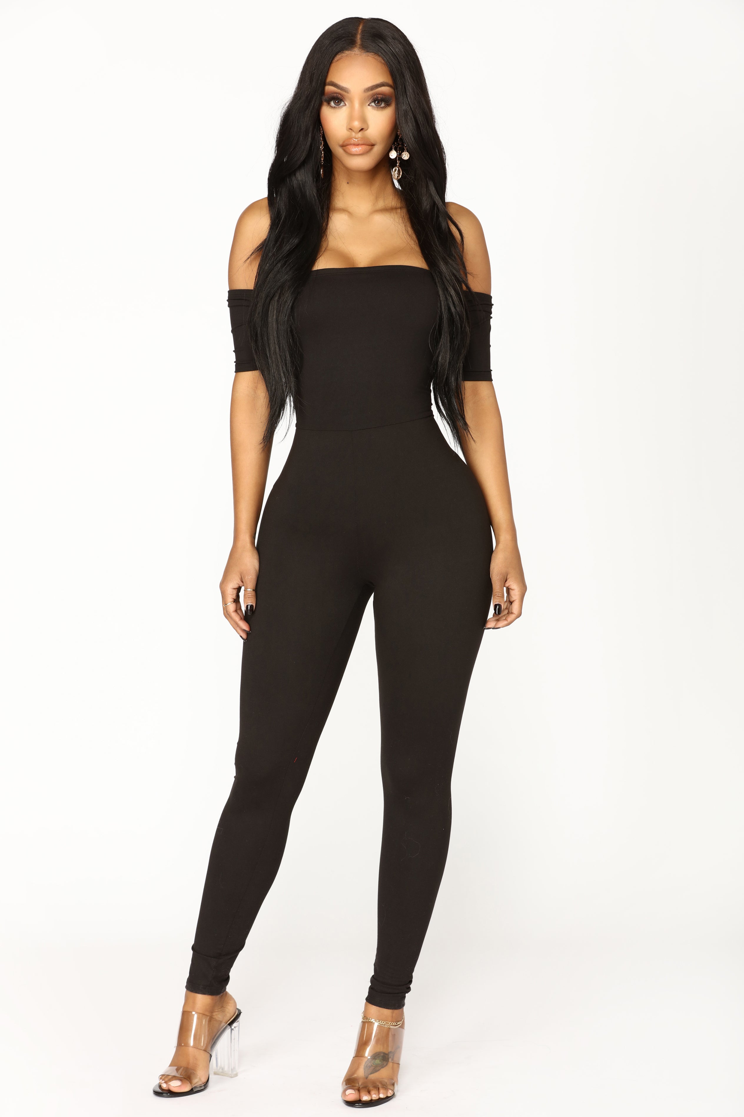 fashion nova off the shoulder jumpsuit