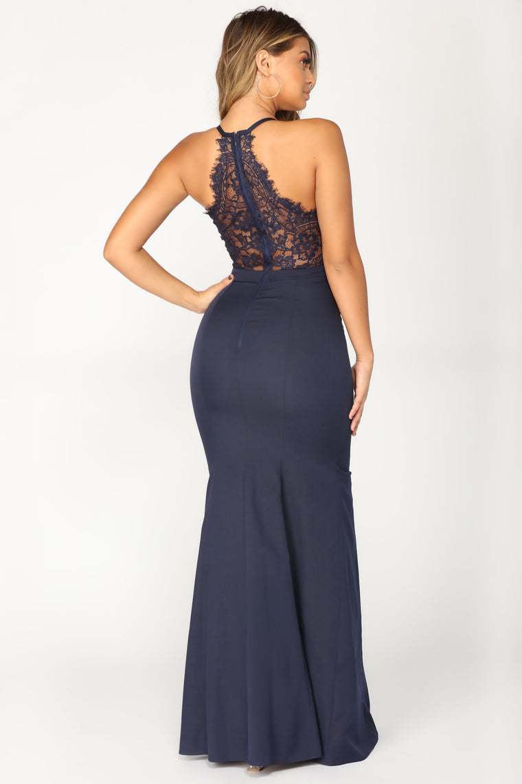 fashion nova blue lace dress