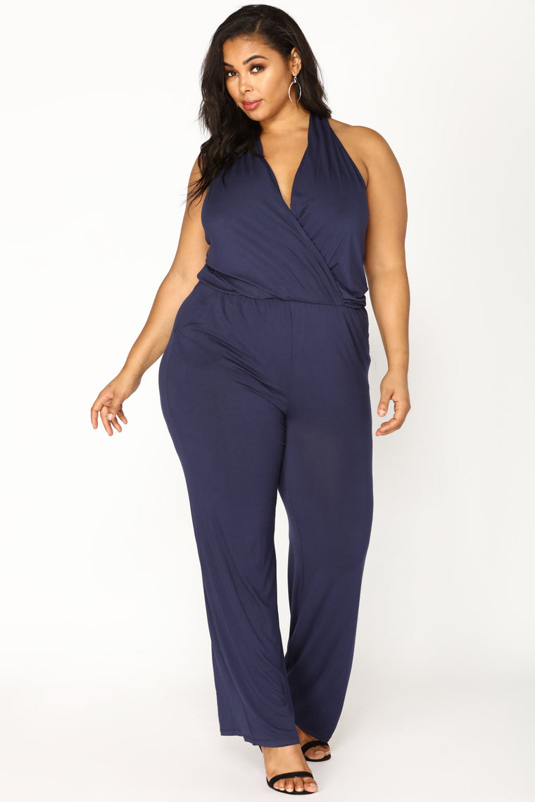 Cop That Foreign Jumpsuit - Navy - Jumpsuits - Fashion Nova