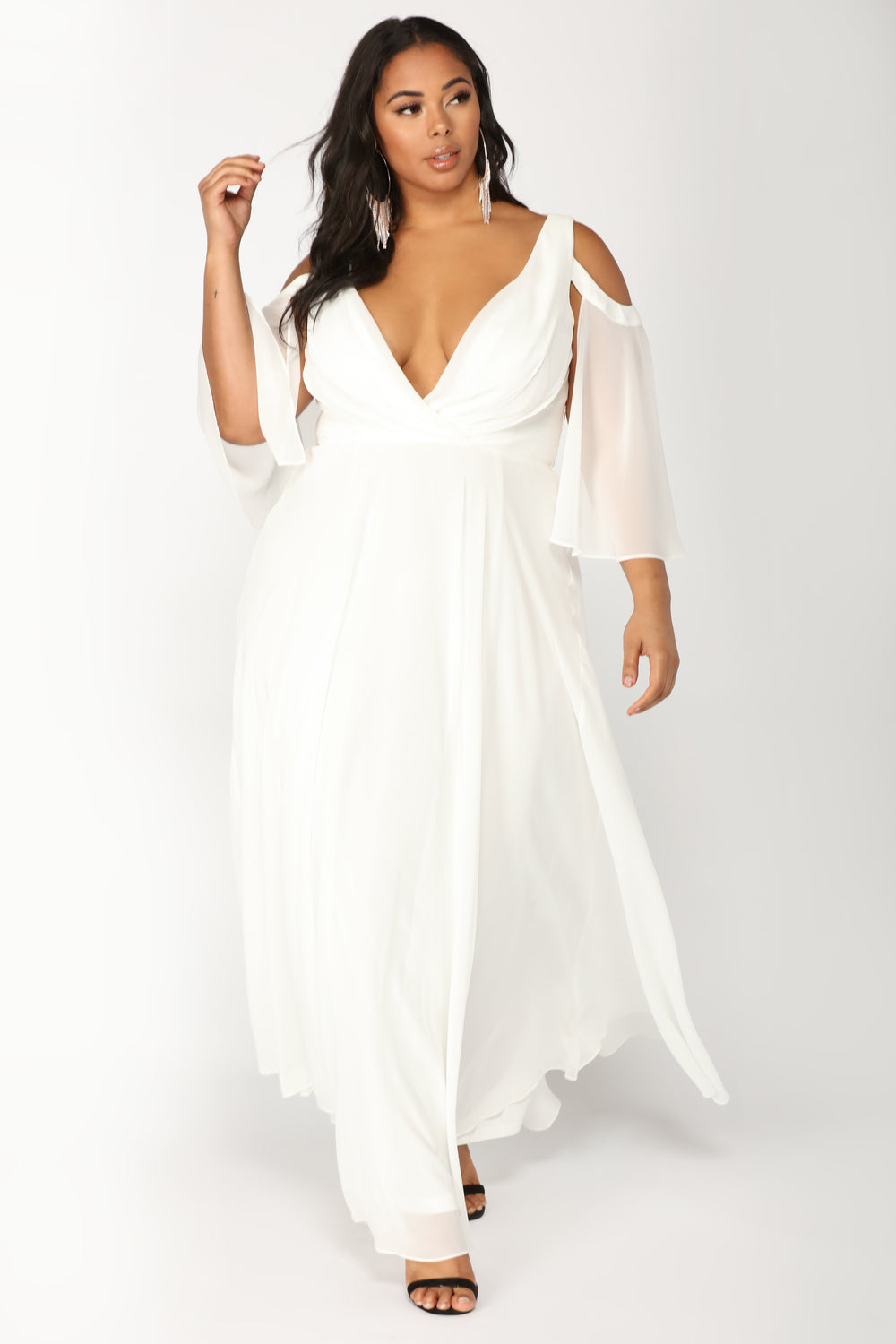 Debutante Ball Chiffon Dress - White